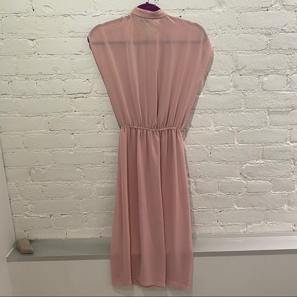 Vintage Nu Mode Sheer Pink High neck tie Dress Isabel Marant Doen Totokaelo Med - Picture 5 of 6